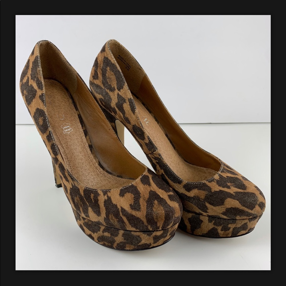 ALDO Cheetah Print Suede High Heels Pumps Size 38
